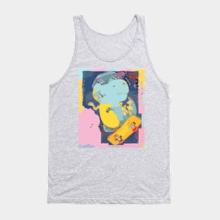 Skateboarding dino; funny dinosaur Tank Top